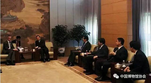 文化部部长雒树刚，国家文物局局长刘玉珠等领导会见国际博协总干事皮特·凯勒