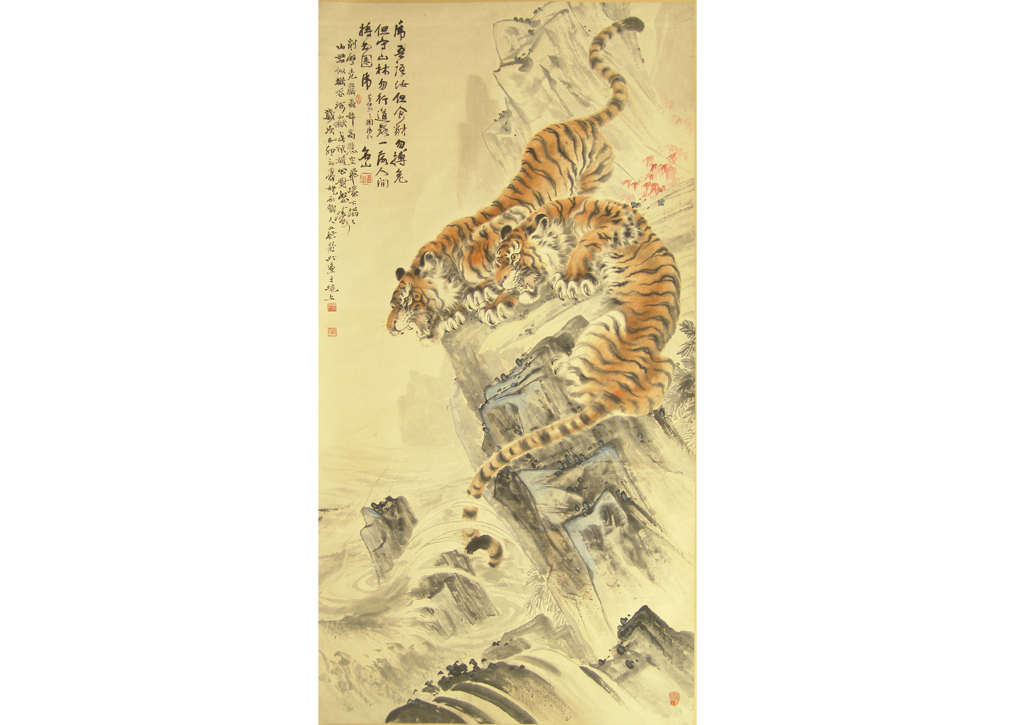 03蔡鹤汀 双虎鸣浪图.JPG